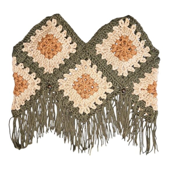 🌀Handmade Crochet Fringe Boho‎ Crop Top🌀 - Picture 5 of 6